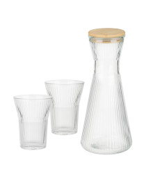 SATOSHI Набор Кувшин 1,8л, 6 стаканов, стекло, бамбук