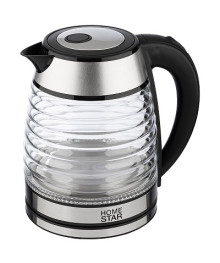 Чайник Homestar HS-1046 (1,5 л.) стекло, пластик черный