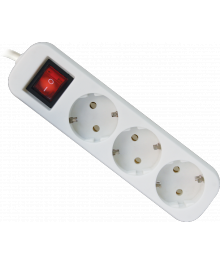 Удлинитель сетевой Defender S350 выключатель (3 гнезда, 5 метра) с заземлением