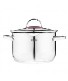 Бирмингем Кастрюля 24х14,5см, 6,3л, со стекл. крышкой, индукция доставкой - Новосибирск, Новокузнецк, Горно-Алтайск. Низкие цены, большой ассортимент посуды оптом