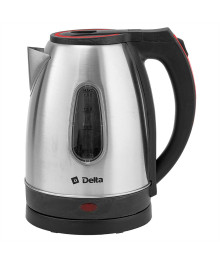 Чайник DELTA DL-1114 нерж. с красным 1,8л, 1500 Вт(12)