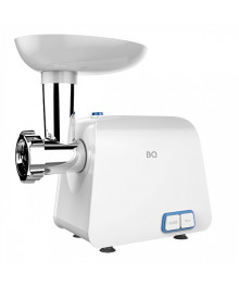 Эл мясорубка BQ MG1004 Белый-синий (2100 Вт, реверс, овощерезка 3 барабана)