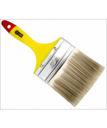 Кисть малярная плоская "Kанекарон" иск. щетина 4" (100мм) пласт.ручка ONбот оптом - кисти валики оптом, шпатели оптом по низким ценам в Новосибирске с доставкой в регионы.
