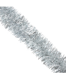 Мишура 200х5см, ПЭТ, серебро, 26-316