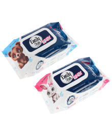 Салфетки влажные детские Emily Style Лайт гипоаллергенные без отдушки с крышкой 0+, 120шт