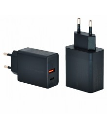 Блок пит USB сетевой  Орбита OT-APU34 (AD06) Чёрный (5В, 3000mA, + гнездо Type C)USB Блоки питания, зарядки оптом с доставкой по России.