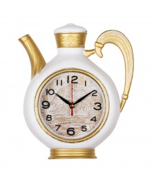 Часы настенные СН 2622 - 002 чайник 26,5х24см, корпус белый с золотом "Классика (10)астенные часы оптом с доставкой по Дальнему Востоку. Настенные часы оптом со склада в Новосибирске.