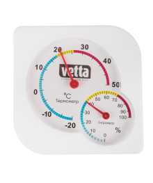 Термометр мини, измерение влажности воздуха, квадратный, 7,5x7,5см, пластик, блистер