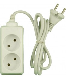Удлинитель сетевой Volsten S 2 x 3        (2 гнезда, 3 метра)   10А (уп.40)