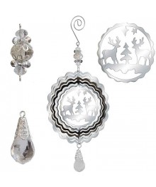 Подвеска металлическая "Зимний лес" 11,5х11,5 смгрушки оптом. Елочные игрушки оптом по низкой цене со склада в Новосибриске. Елочные игрушки оптом.