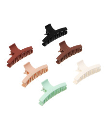 Краб для волос, 6см, металл, пластик, 2 дизайна, ACS-45