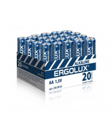 Бат LR6 Ergolux Alkaline BP-20 (уп.20/480)Батарейки оптом