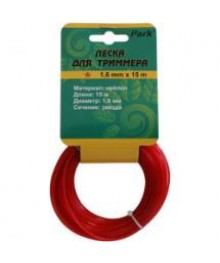 Леска нейлон  для триммеров Park 1,6мм 15м круг (желт.,крас.,синий)