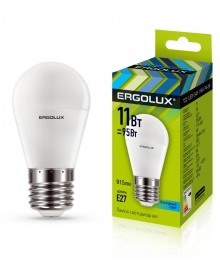 Эл. лампа светодиодная Ergolux LED-A60-11W-E27-4K (ЛОН 11ВтE274500K172-265В,аналог Вт)уп.1/10/100нецк, Ленинск-Кузнецк, Барнаул, Горно-Алтайск, Бийск и др. Большой каталог светодиодных ламп оптом.