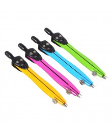 Циркуль школьный 11,5см, цветной металл, в ПВХ чехле, 4 цвета