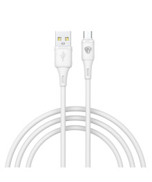 Кабель USB - micro USB BY Fusion, 18Вт, 1 м, 3A, TPE, белый