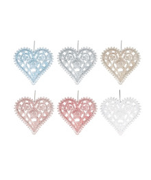Подвеска декоративная в виде сердечка, 9,5 см, акрил, 6 цветов