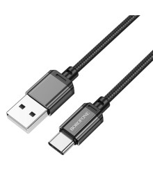Кабель USB - TYPE C  BOROFONE BX87 черный,  3A, нейлон, 1м