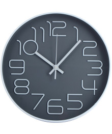 Часы настенные MAX-SAG78-07 чёрный, белые цифры (диаметр 30см, круглые)