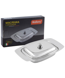 Масленка Mallony BD-500 объем 500 мл нерж сталь, крышка нерж, 0,5 мм