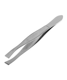 Пинцет для бровей, хром, металл, 9,2см, черный, 21B634Товары для маникюра и педикюра оптом с доставкой по РФ.