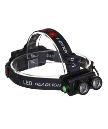 Фонарь ЕРМАК налобный поворотный, 2 XPE LED, 2400мАч, 4 режима