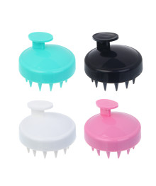 Щетка массажная для головы, пластик, d7,7см,4 цвета