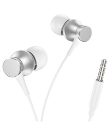 Наушники BOROFONE BM73 Platinum, вакуумные с микрофоном, 1,2 метра, серебристые (1000)