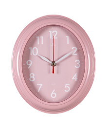 Часы настенные СН 2623 - 011 овал 22,5х26,5см, корпус розовый "Легкость" (10)