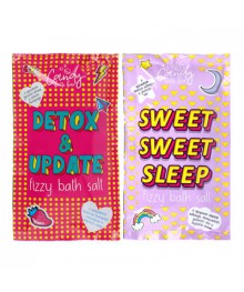 Соль для ванн двухцветная шипучая Candy bath bar "Detox & Update"/"Sweet Sweet Sleep", 100г