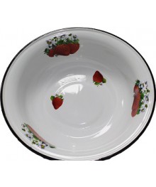 Миска Стальэмаль 4л Клубника садовая С0313*59 (10/уп)Посуда эмалированная оптом Сталь Эмаль. Эмалированные кастрюли оптом.