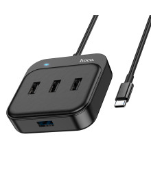 Концентратор USB (HUB) HOCO HB31 Type-C (1USB 3.0+3USB 2.0, 0.2м)