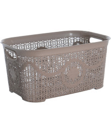 Корзина для хранения ASUDE 370х247х180мм универс. 12л коричневая ASD162-BR без крышк(24/1) (Турция)