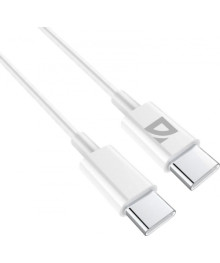 Кабель USB - Type C-Type C F182,White, 1м, 30Вт,PD,TPE,пакет Defender
