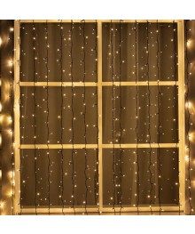 Эл.гирл. "Занавес" 1.6 х 1.6 м , IP44, серебристая нить, 160 LED, свечение тёпл белое, 8 реж, 220Вке. Доставка Барнаул, Кемерово, Томск, Новокузнецк, Горно-Алтайск, Междуреченск, Ленинск-Кузнецкий.