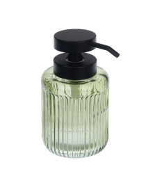Диспенсер для жидкого мыла VETTA Ингрид, 320мл, стекло, зеленый, 8x8x14,5см