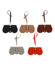 Футляр для очков на кнопке с подвесом, ПУ, 14,5х8см, 5 цветов