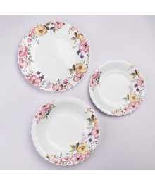 Набор столовой посуды PO-18SD-155/SD18-155 SILVIA (18пр опал стекло, 6 обед, 6 суповых, 6десерт)