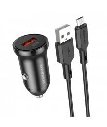 ЗУ в прикуриватель на 1 гнездо USB BOROFONE BZ18 + Micro чёрный (QC3.0, 18W) с доставкой по Дальнему Востоку. Большой каталог авторазветвителей оптом со склада в Новосибирске.