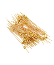 Шпажки "Золотая жемчужина", 100 шт, 12 см, бамбук, пластик