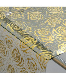 Клеенка GRACE силикон-прозрачная с рис. 0,8х20м 0,65 мм Laser LS-4834A