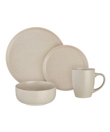 MILLIMI Набор стол.посуды 16пр(тар26см*4, тар20см*4, салатн14см*4, кружка340мл*4) керамика, бежевый