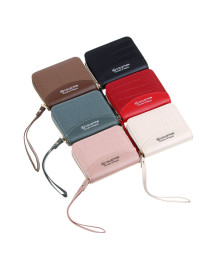 Кошелек женский мини для карт, купюр и монет на молнии, ПУ, 11х8,5х2см, 6 цветов, КЖ24-05