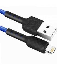 Кабель USB - Lightning F181, blue 1м, 2,4А,нейлон пакет Defender