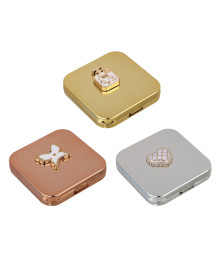 Зеркало карманное складное Мирикл, зум х1, х2, пластик АБС, стекло, 6,3x6,3см, 3 цвета