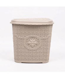 Корзина для хранения ASUDE 260х210х248мм универсальн 8л бежевая ASD039-B с крышк (24/1) (Турция)