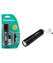 Фонарь  Camelion LED 29361 (аккум. 3,7В, черн., LED+8SMD+4RED, 1,5 Вт, 7 реж.,Type - C, блис