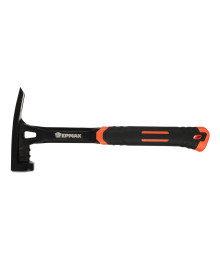 Молоток с гвоздодером ЕРМАК цельнокованый, боек с магнитом, двухкомп.обрезин. рук-ка 450г, 320мм