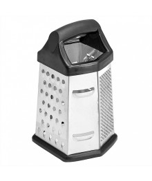 Терка Webber ВE-092 6 граней, 20см с пластиковой ручкой (нерж.сталь), черный (48/12)