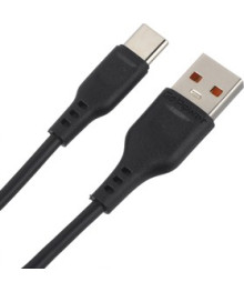 Кабель USB - TYPE C  GoPower GP01T 1м 2.4A ПВХ черный (1/200/800)